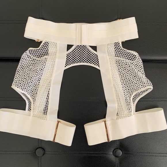 Honey Birdette AXL IVORY Suspenders - Picture 2 of 6